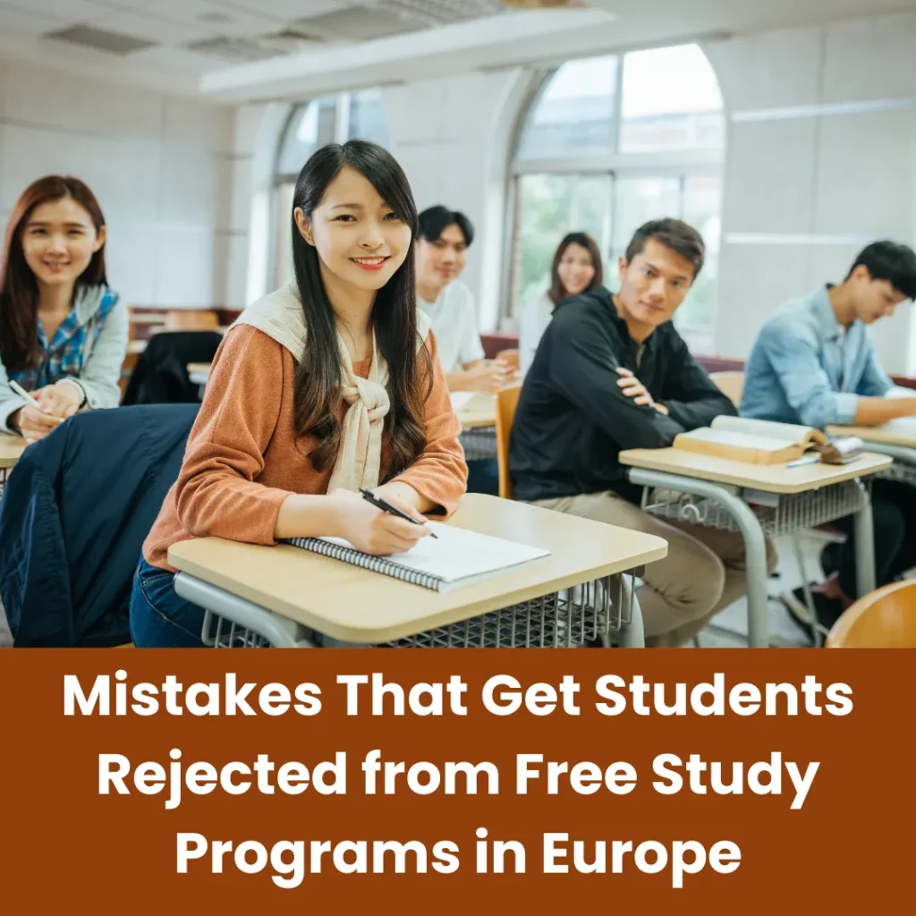 Mistakes That Get Students Rejected from Free Study Programs in Europe